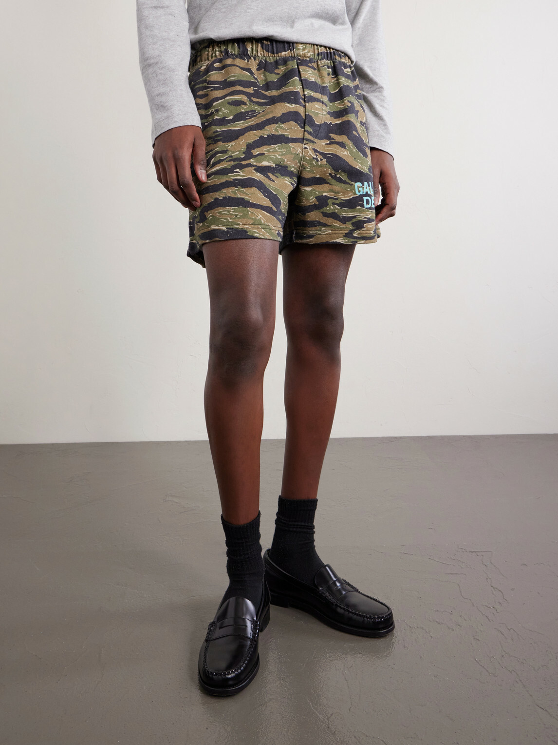 Gallery Dept. - Zuma Straight-Leg Camouflage and Logo-Print Cotton-Jersey Shorts - Green