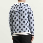 Casablanca Men's Monogram Zip Up Hoodie in Navy