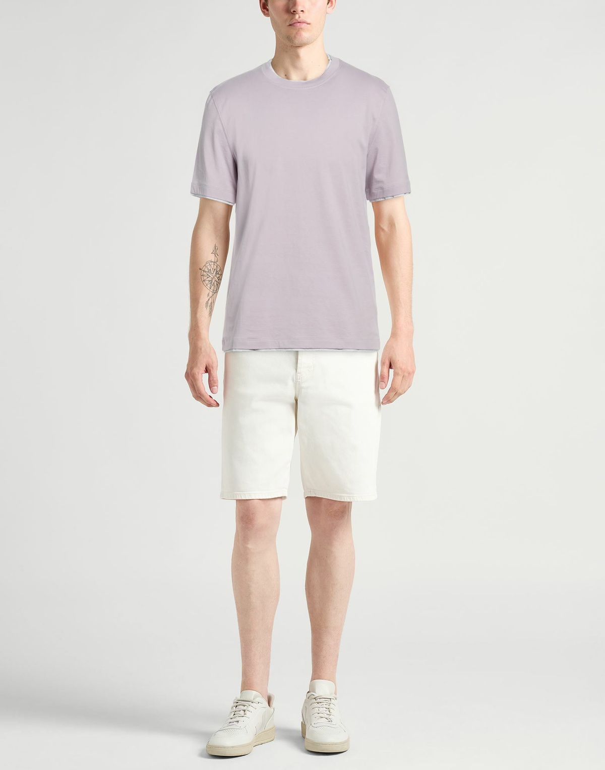 Brunello Cucinelli Mens T-shirt in Lilac
