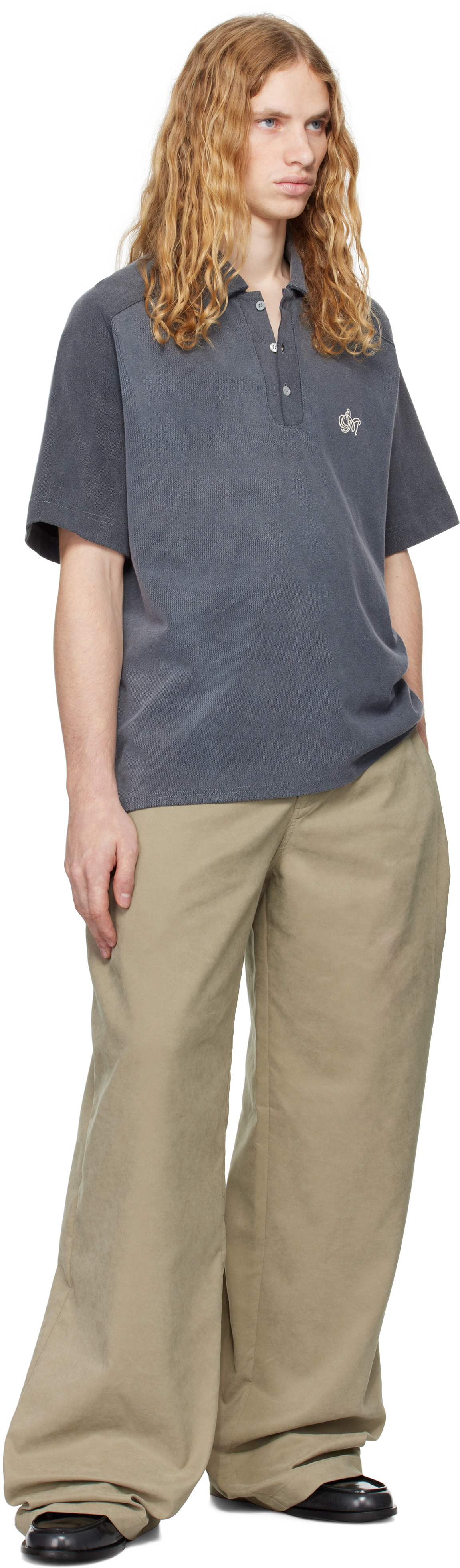 Serapis Gray Dyed Sailor Polo Serapis