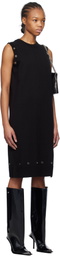 We11done Black Eyelet Knit Mini Dress