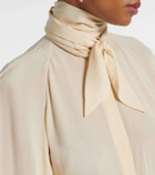 Loro Piana Valmy tie-neck silk blouse