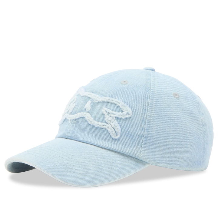 Photo: ICECREAM Women's Applique Running Dog Dad Cap in Light Wash Blue 