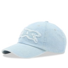 ICECREAM Women's Applique Running Dog Dad Cap in Light Wash Blue 