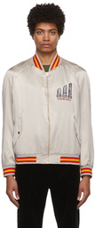 Casablanca Grey Grand Prix Souvenir Bomber Jacket