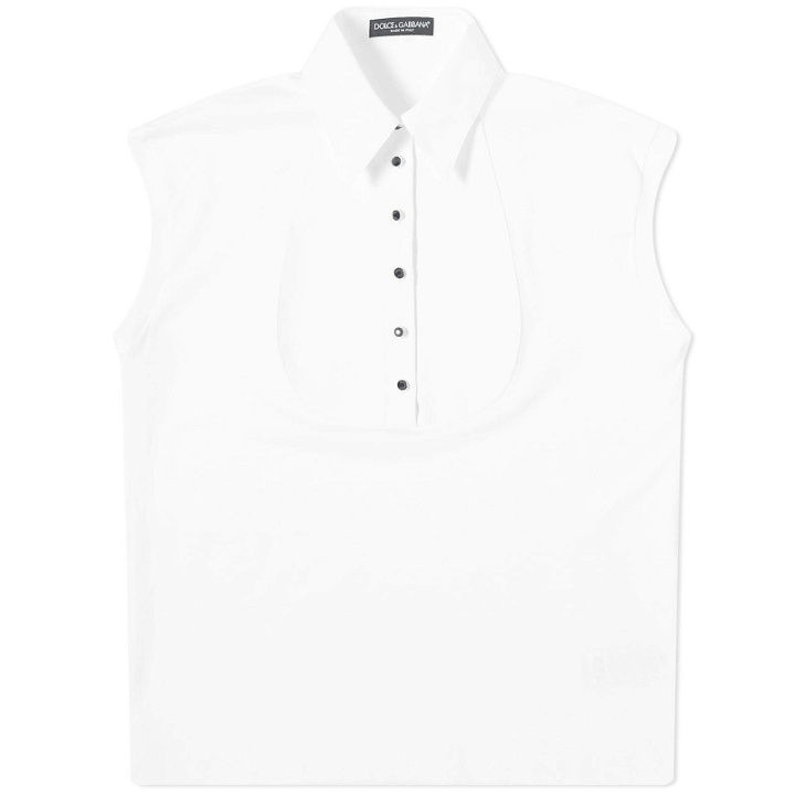 Photo: Dolce & Gabbana Women's Sleeveless Shirt in White