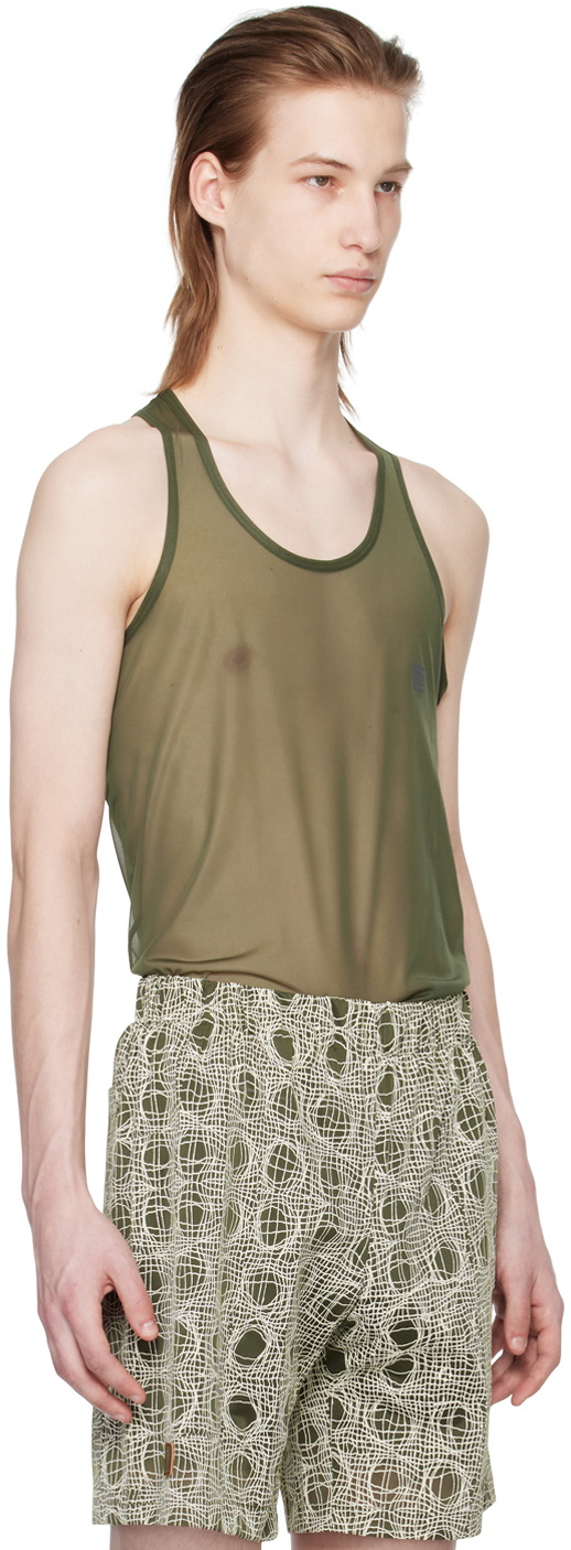 Olly Shinder Green Racerback Tank Top