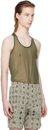 Olly Shinder Green Racerback Tank Top
