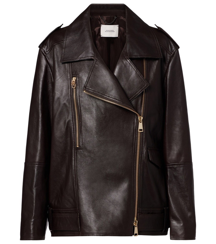 Photo: Dorothee Schumacher Sleek Statement leather biker jacket