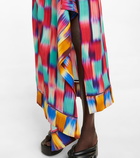 Dries Van Noten - Printed wrap midi skirt