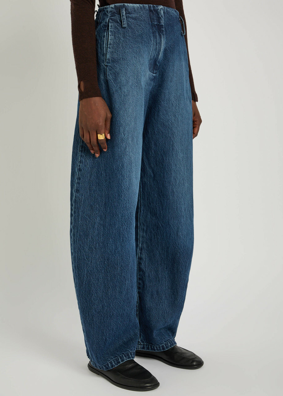 Esse Studios Meki Cocoon Barrel-leg Jeans Blue