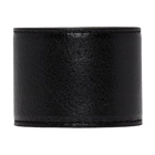 Balenciaga Black Leather Cycle Bracelet
