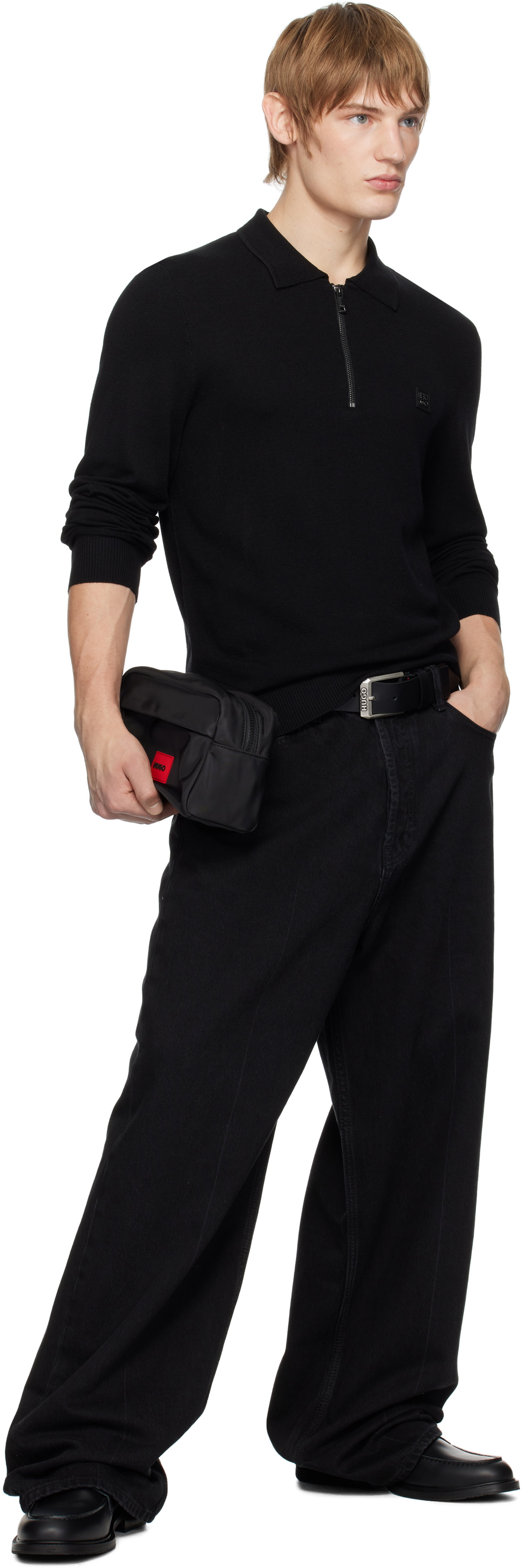 Hugo Black Loose-Fit Jeans