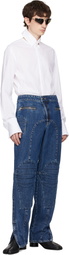 Jean Paul Gaultier Blue Patchwork Jeans