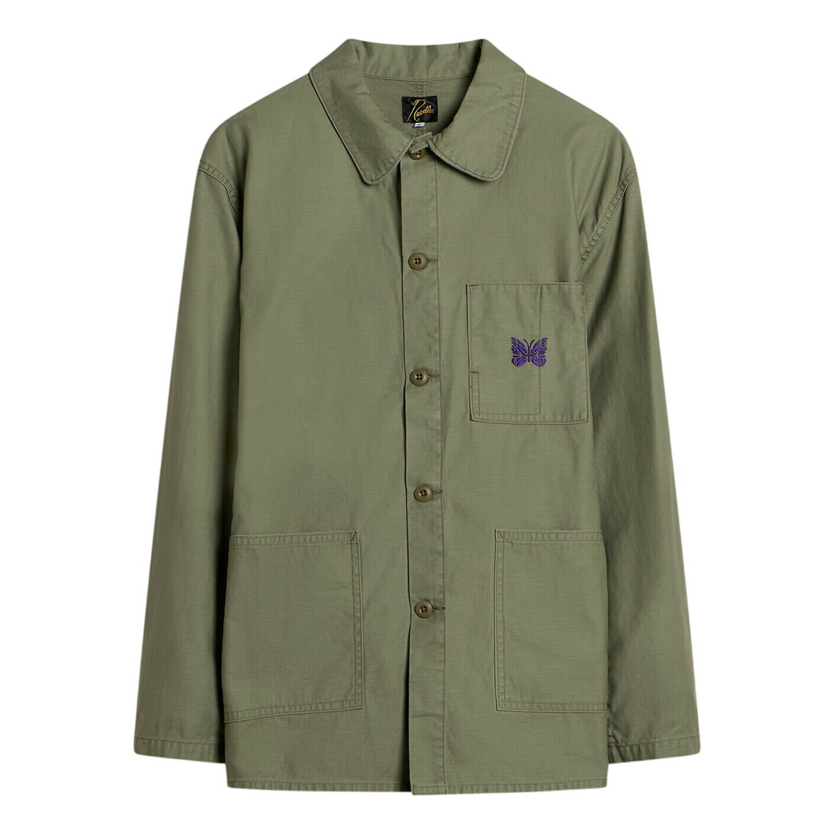 Needles Men's Cotton Ripstop Field Jacket in Olive Needles