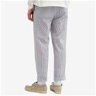 Beams Plus Men's COOLMAX® Seersucker Ivy Trousers in Blue Stripe