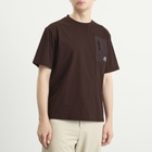 Karma8a Men's Logo Pocket Rue T-Shirt in Brown