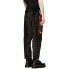 Doublet Black Chaos Embroidery Comfy Sweatpants