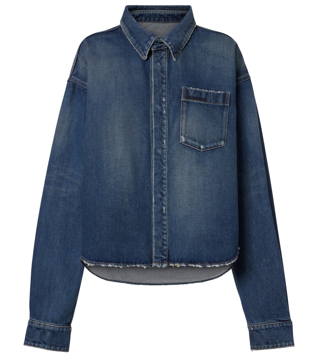 Balenciaga White Denim Logo Jacket Balenciaga
