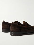 Officine Creative - Balance Suede Penny Loafers - Brown