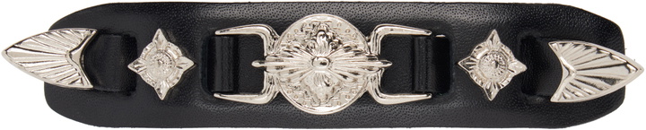 Photo: Toga Pulla Black Small Metal Leather Hair Clip