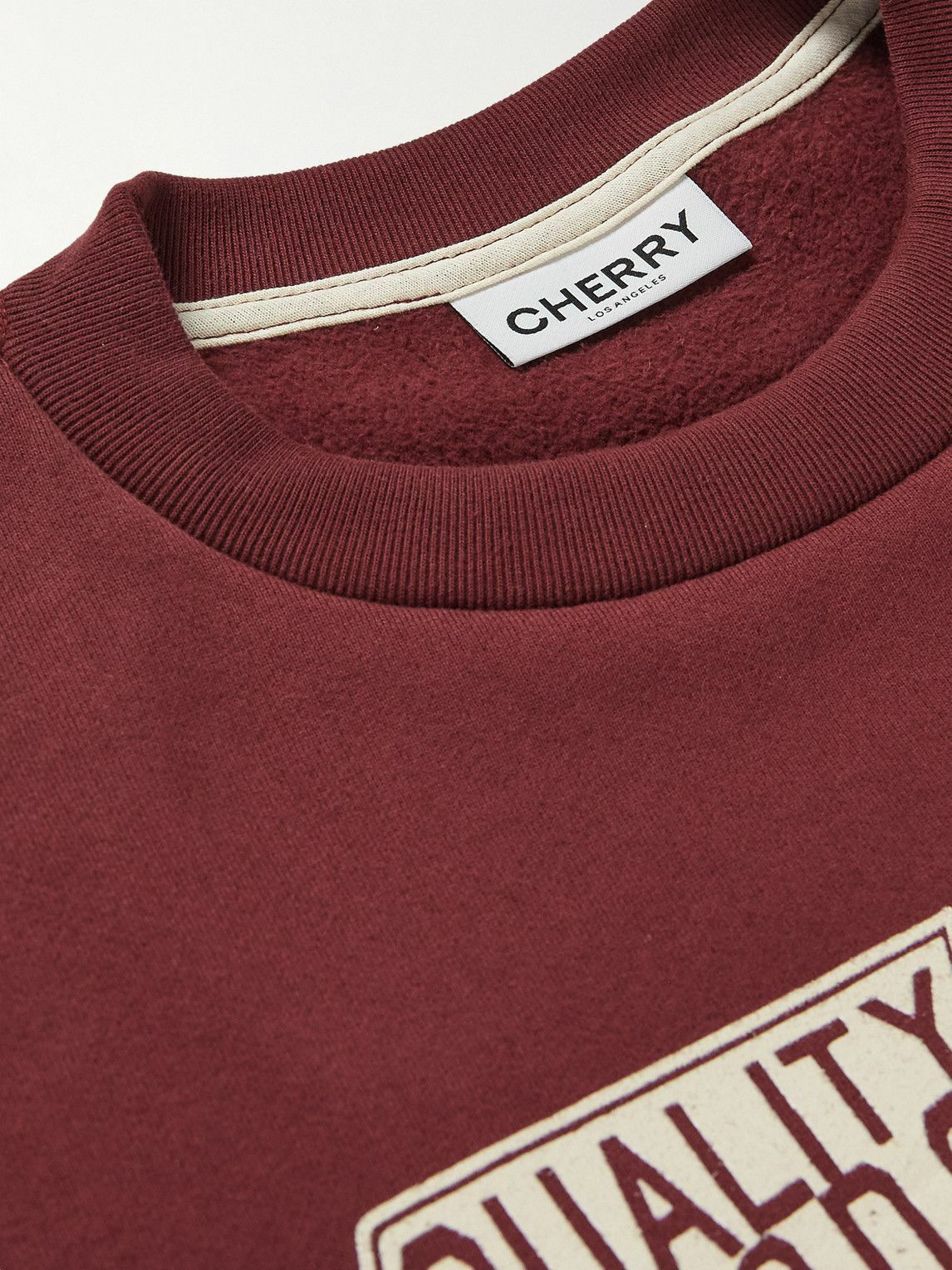 CHERRY LA - Logo-Print Cotton-Jersey Sweatshirt - Red