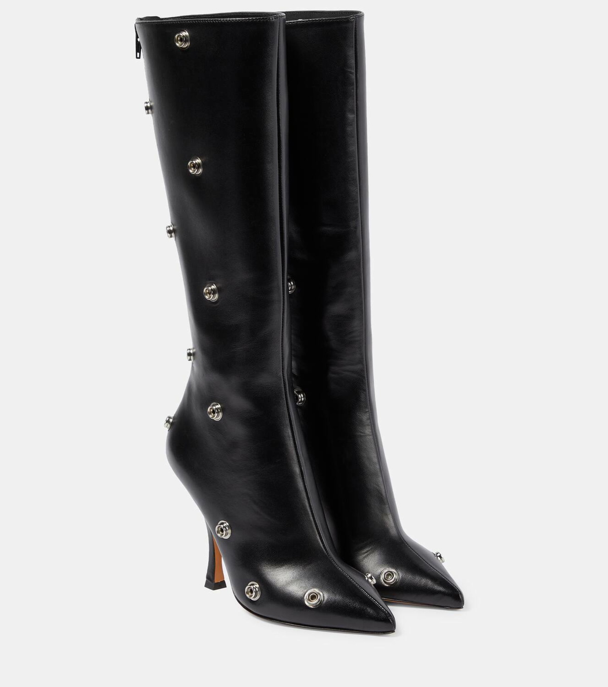 Y/Project Appliqué leather knee-high boots