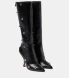 Y/Project Appliqué leather knee-high boots