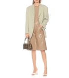 Dodo Bar Or High-rise leather Bermuda shorts