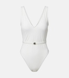 Tory Burch Double T belted swimsuit