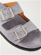 Mr P. - David Regenerated Suede by evolo Sandals - Gray