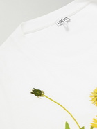 Loewe - Anagram Flowers Embroidered Cotton-Jersey T-shirt - White