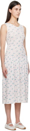 Ashley Williams White Pointelle Midi Dress