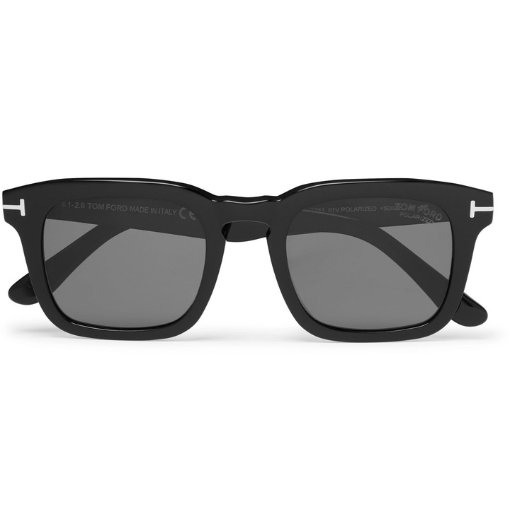 Photo: TOM FORD - Square-Frame Tortoiseshell Acetate Polarised Sunglasses - Black