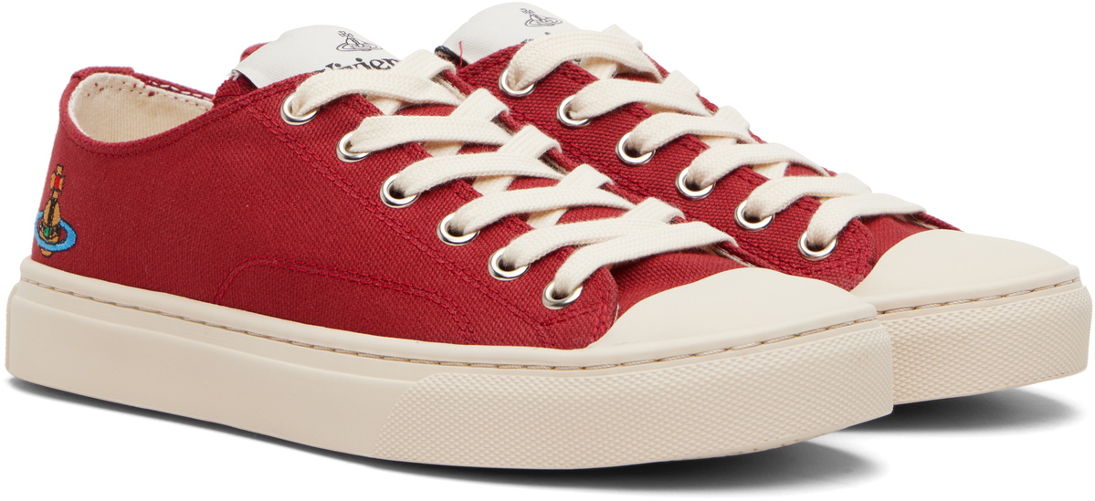 Vivienne Westwood Red Low Top Plimsoll Sneakers