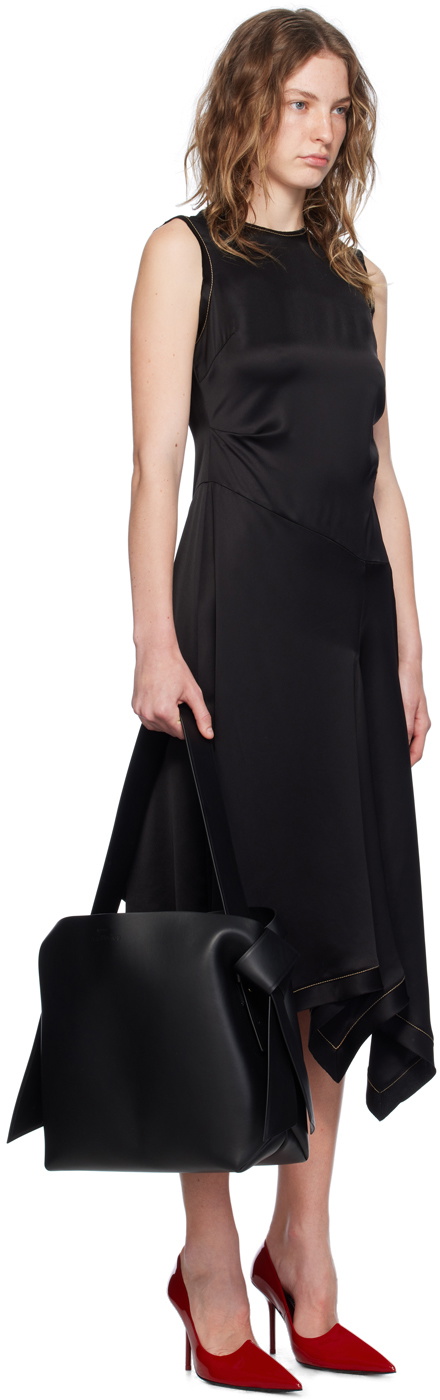 Acne Studios Black Raw Edge Midi Dress