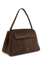 Khaite Audrey Suede top Handle bag - Dark Brown - One Size