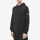 Stone Island Men's Garment Dyed Popover Hoody in Black