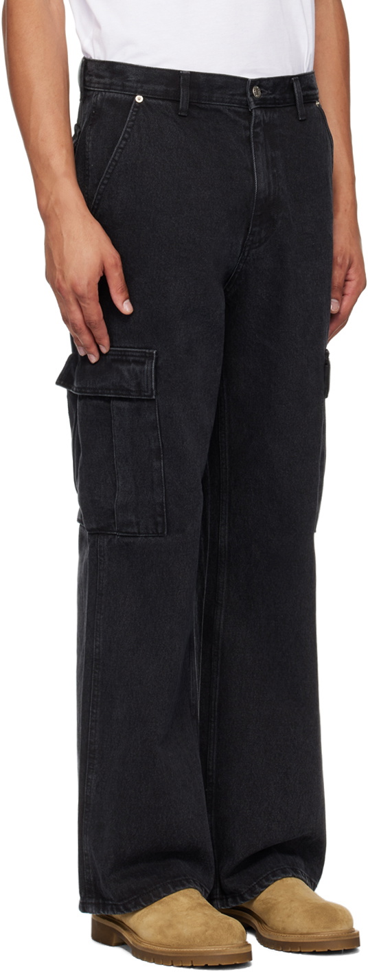 Dunst Black Carpenter Denim Cargo Pants