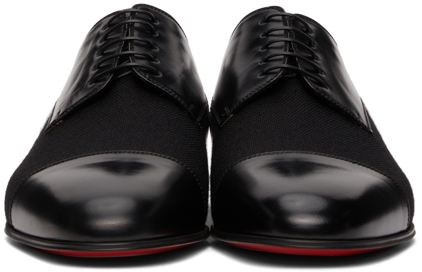 Christian Louboutin Surcity Red-sole Leather Derby Shoes in Black