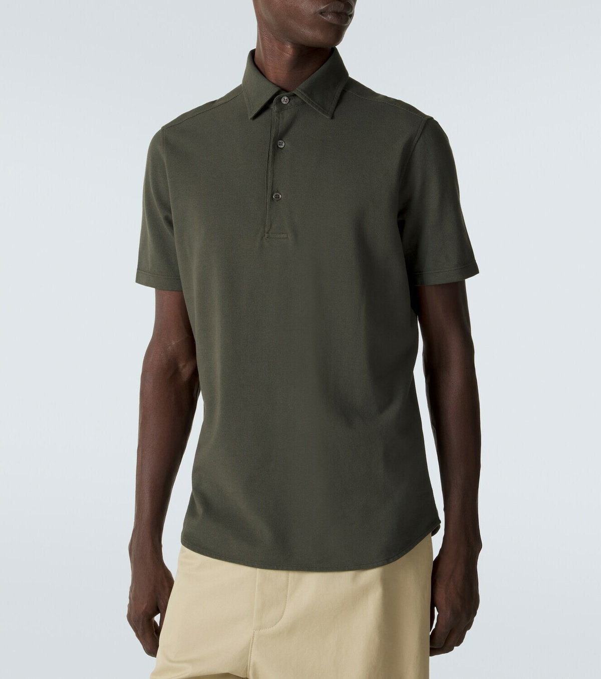 Loro Piana Brenna cotton piqué polo shirt