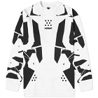 Acronym Men's 100% Cotton Long Sleeve T-Shirt in White
