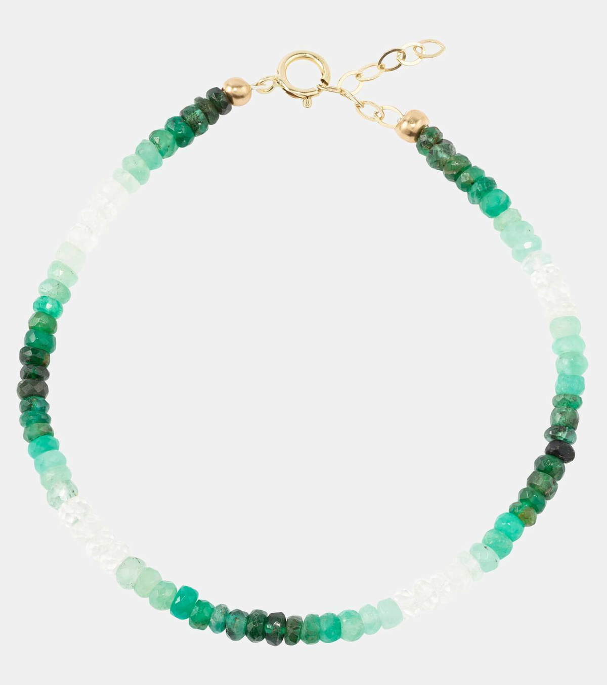 Roxanne First Set of 3 14kt yellow gold bracelets with gemstones
