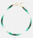 Roxanne First Set of 3 14kt yellow gold bracelets with gemstones