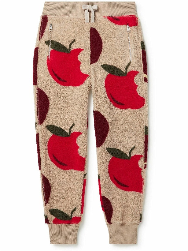 Photo: JW Anderson - Tapered Printed Fleece Sweatpants - Neutrals