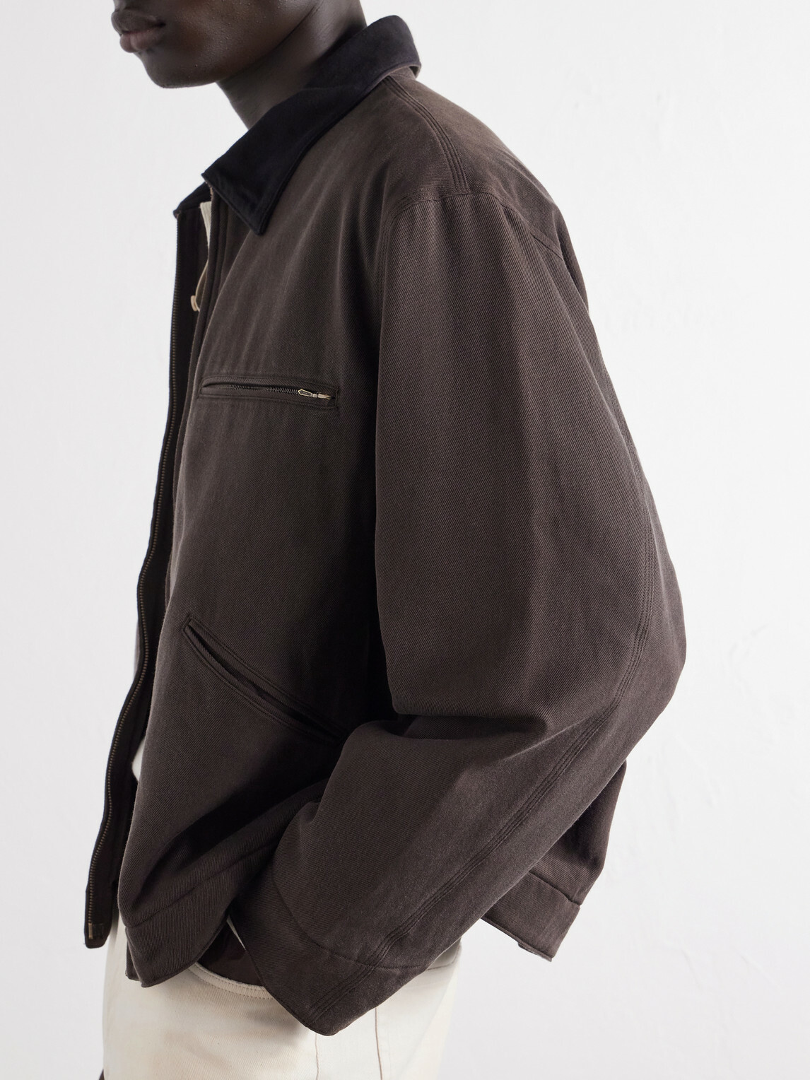 A.PRESSE - Detroit Cotton and Silk-Blend Jacket - Brown