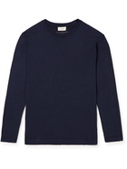 Altea - Cotton and Cashmere-Blend Jersey T-Shirt - Blue