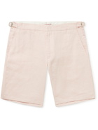 Orlebar Brown - Norwich Straight-Leg Linen Shorts - Pink