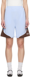 Kijun Blue & Brown Football Shorts