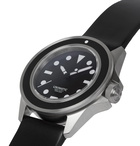 UNIMATIC - U1-FM Brushed Stainless Steel and Leather Watch - Black